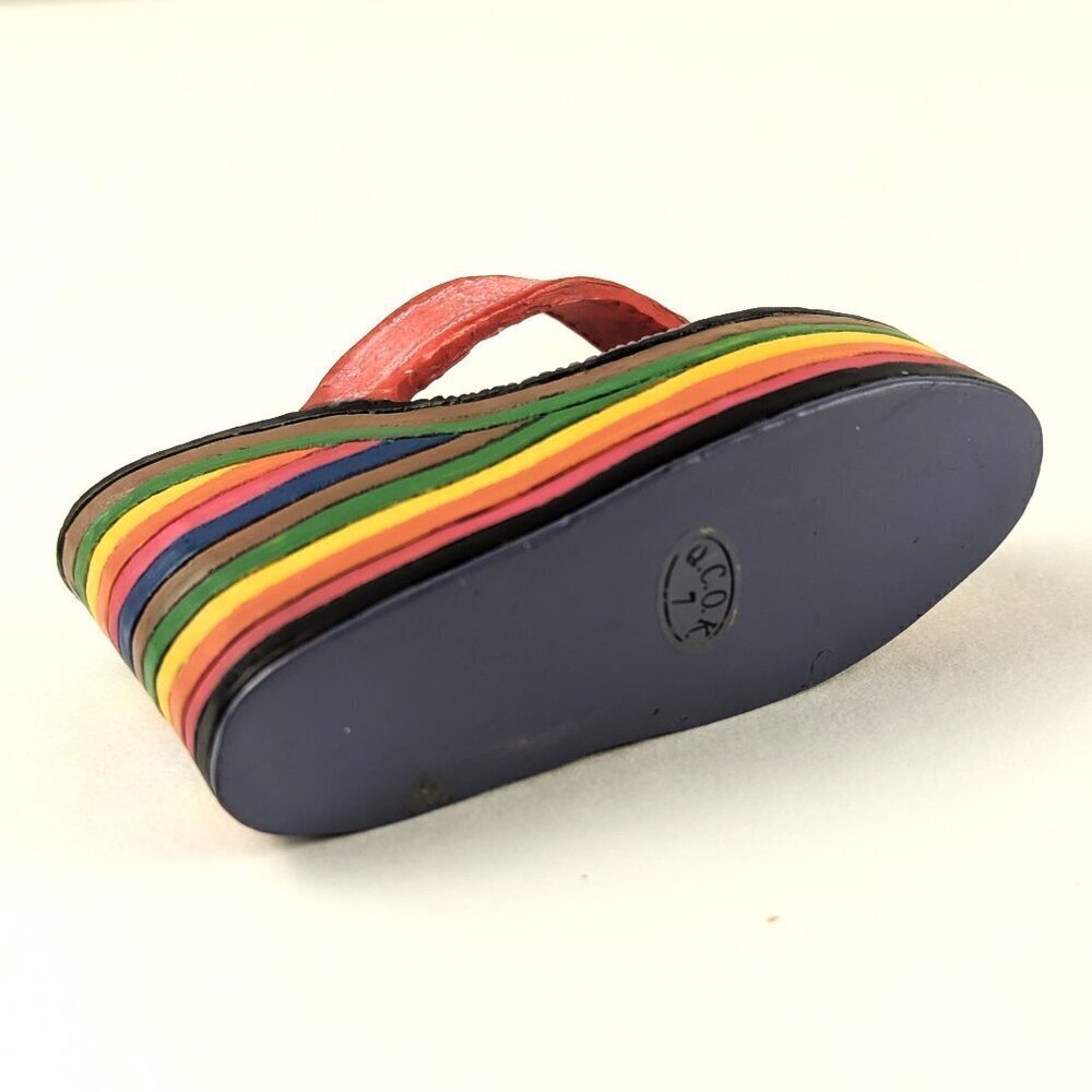 90s If The Shoe Fits Rainbow Sandal Figurine - Picture 5 of 5